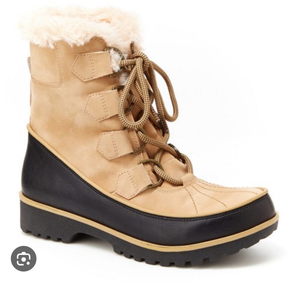 Warm Camel Brunswick Suede Winter Boots